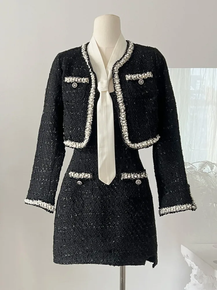 Women Short Jacket Coat + Dres - Wool Coat Peacoat 评论和价格