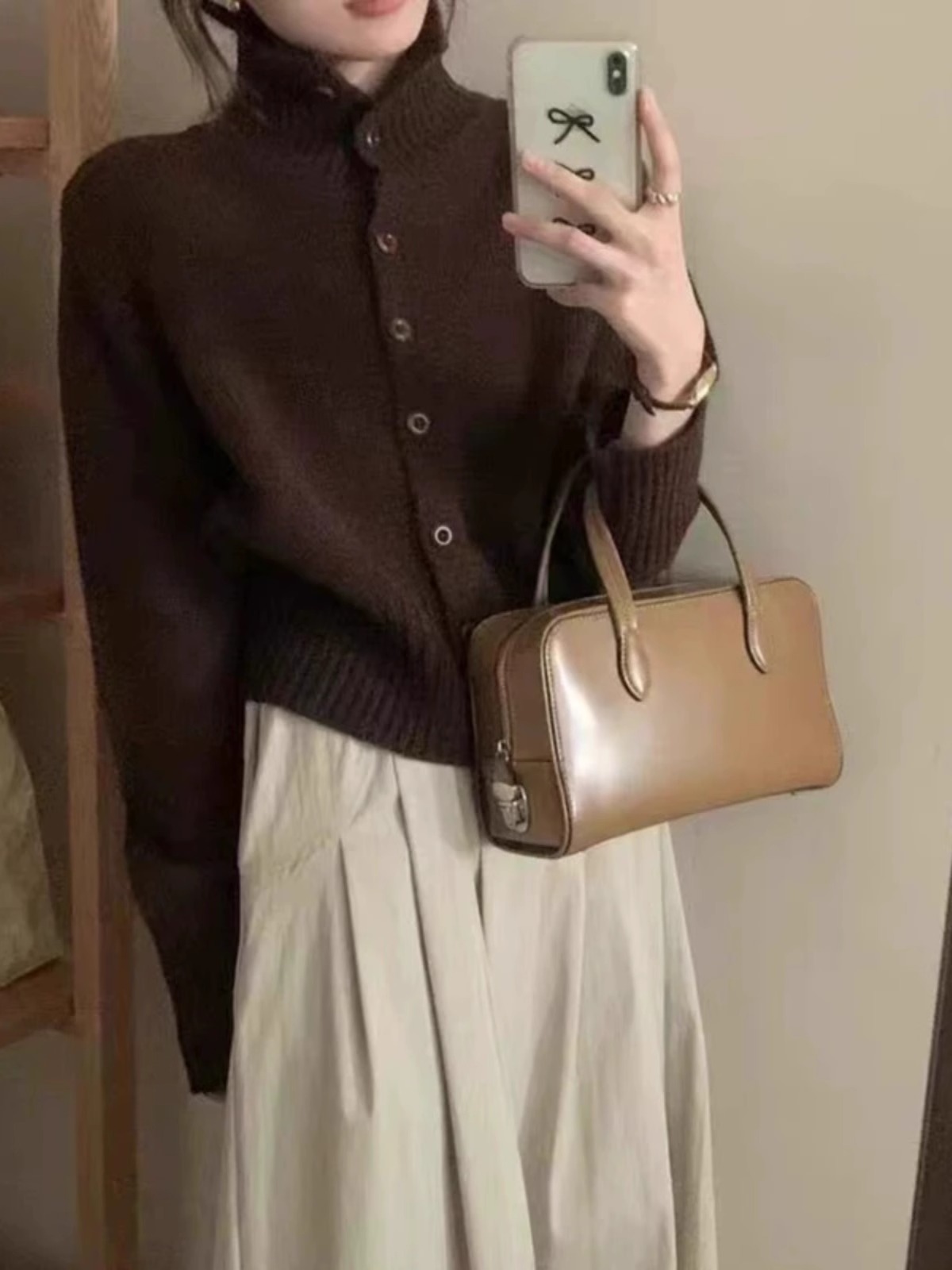 French new turtleneck short ca - Wool Coat Peacoat 评论和价格