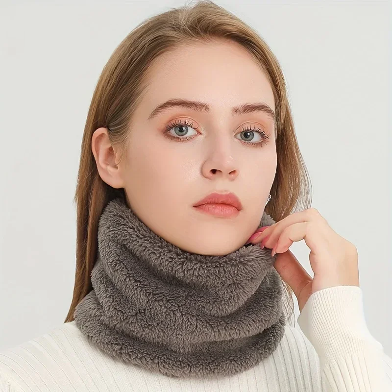 Windproof Plush Infinity Scarf - Neck Gaiter Fleece 评论和价格